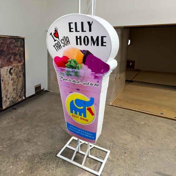 Biển vẫy trà sữa Elly Home