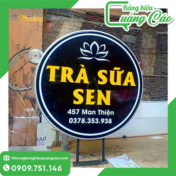 Biển vẫy trà sữa Sen