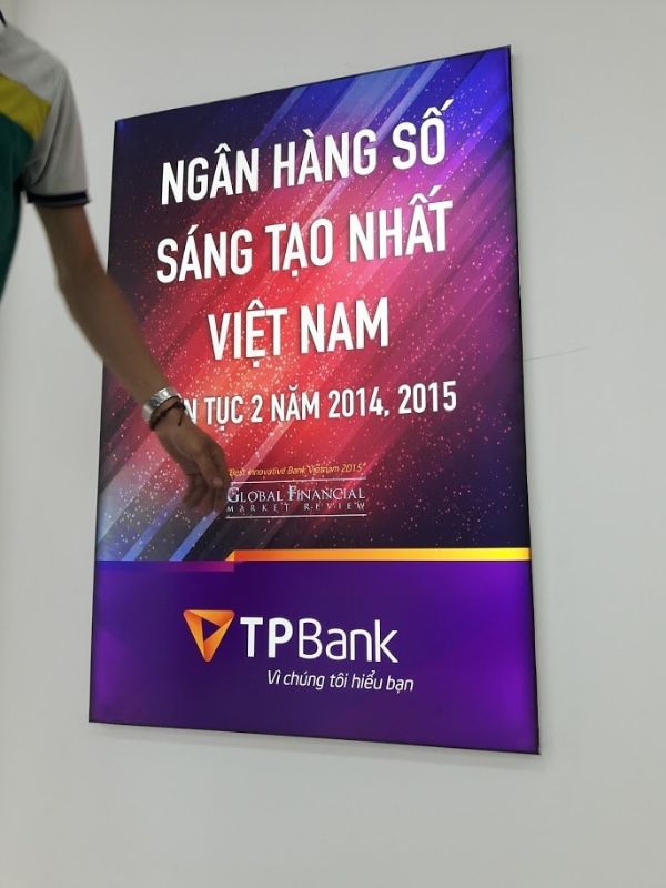 Biển hộp đèn LED siêu mỏng cho ngân hàng TPBank