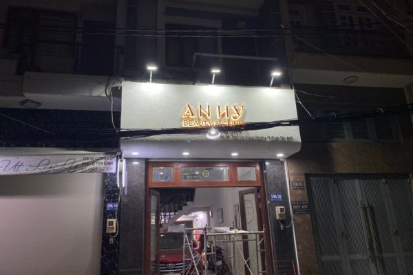 Thi công bảng hiệu Beauty An Hy phường Tây Thạnh