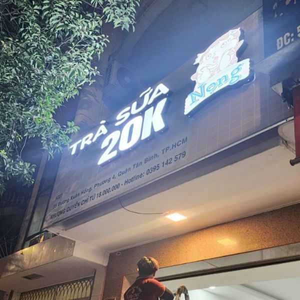 Bảng hiệu hộp đèn trà sữa