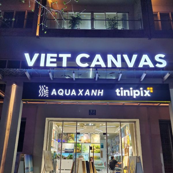 Bảng hiệu chữ nổi hộp đèn Viet Canvas