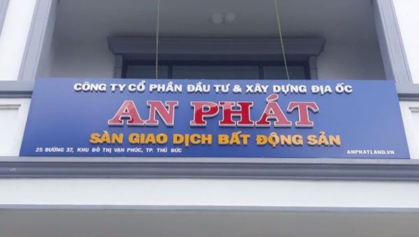Thi công bảng hiệu chữ nổi bất động sản An Phát