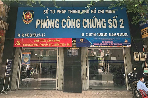 Bảng hiệu văn phòng công chứng số 2