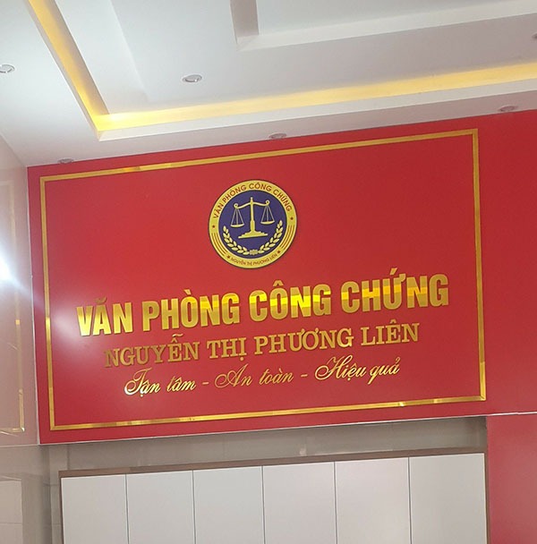 Thi công bảng hiệu văn phòng công chứng giá rẻ