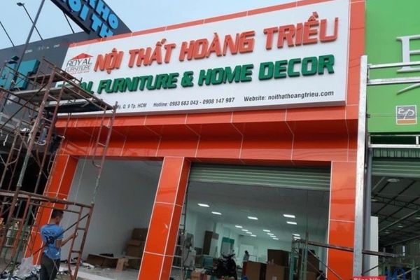 Thi c&ocirc;ng bảng hiệu nội thất tại qu&acirc;n T&acirc;n B&igrave;nh