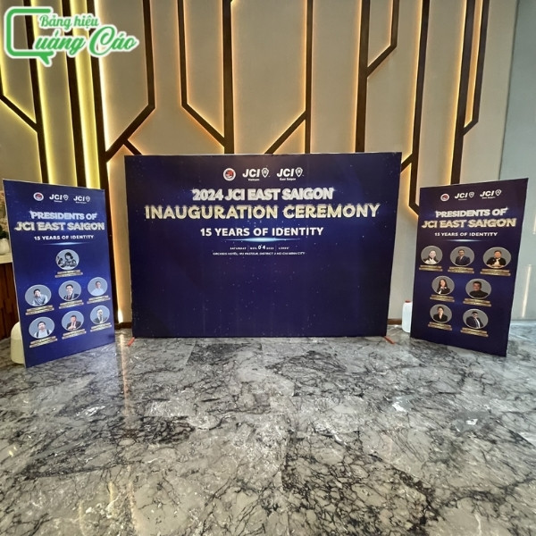 Backdrop của tập đoàn JCI về sự kiện 2024 JCI EAST SAGON INAUGURATIO CEREMONY tại quận 4