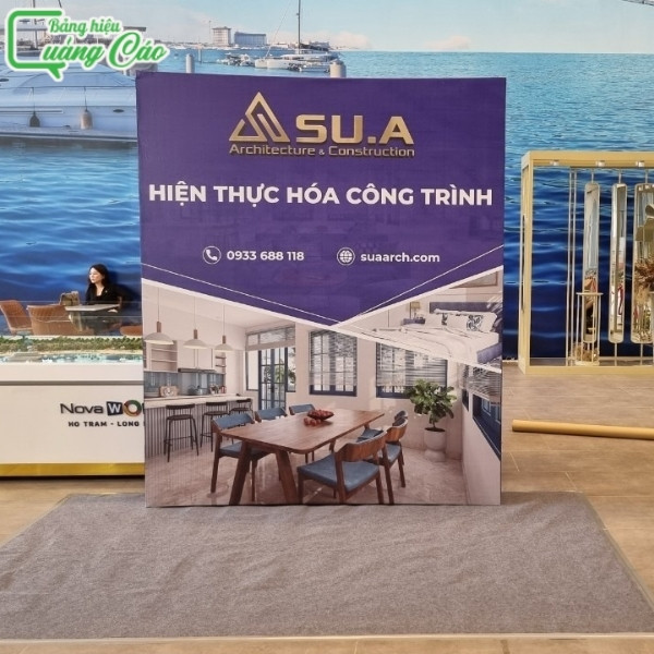 Backdrop của tập đoàn SU.A tại quận 4