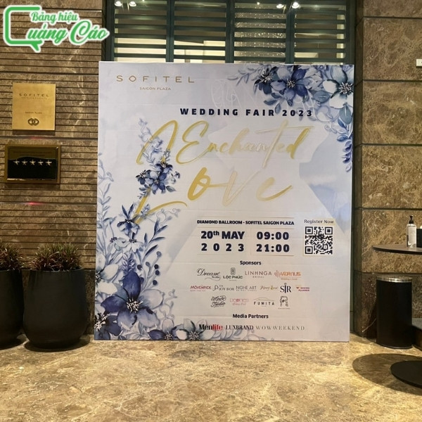 Mẫu backdrop tiệc WEDDING FAIR 2023 tại quận 4