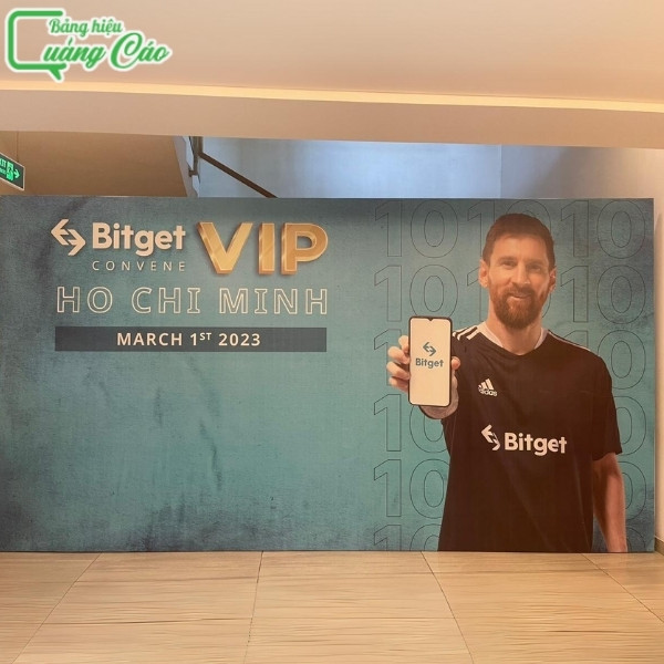 Mẫu backdrop sự kiện của Bitget VIP Convene tại quận 4
