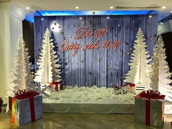 Mẫu backdrop dạ tiệc giáng sinh