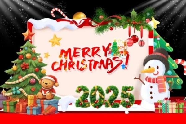 Mẫu thiết kế backdrop giáng sinh 2025