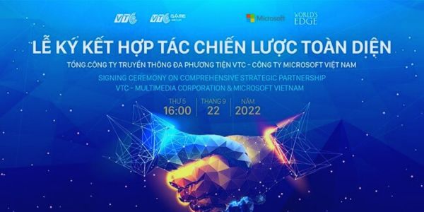 Mẫu backdrop lễ ký kết hợp tác chiến lược toàn diện