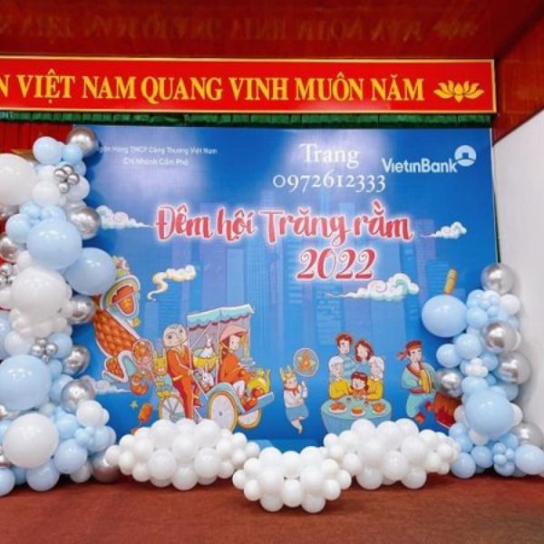 Backdrop Trung Thu bằng vải Canvas
