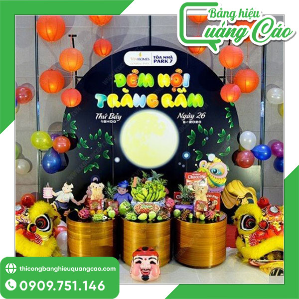 Backdrop Trung Thu với thiết kế đẹp, độc đáo