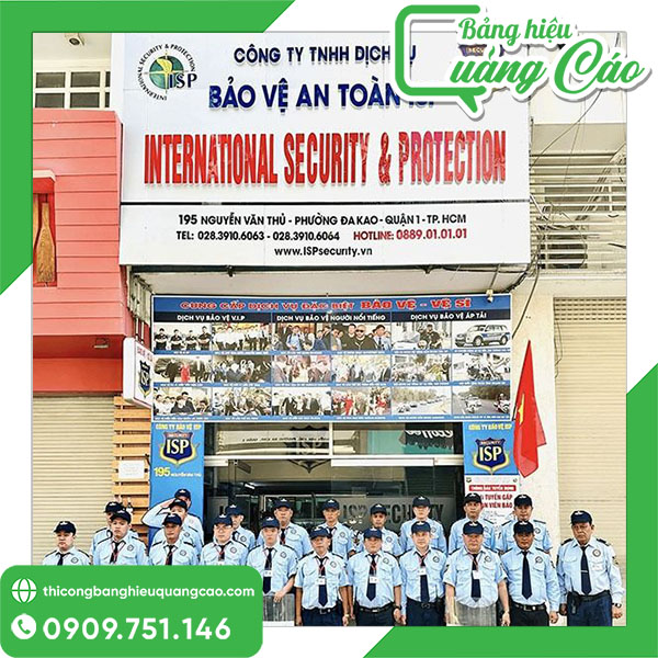 Bảng hiệu công ty bảo vệ đẹp, cao cấp