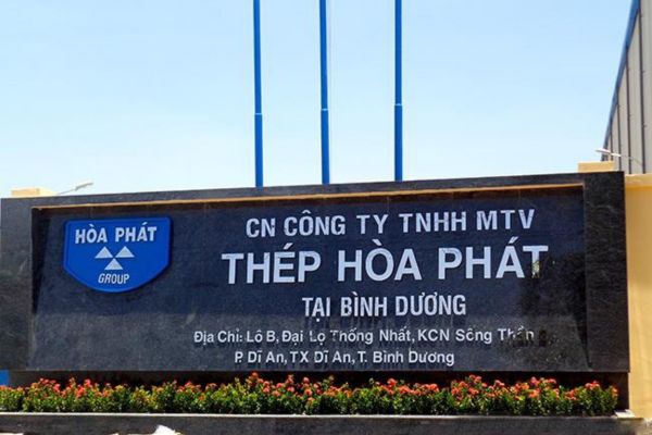 Bảng hiệu đá hoa cương công ty Thép Hòa Phát
