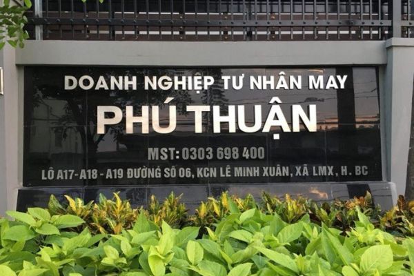 Bảng hiệu đá hoa cương Granite doanh nghiệp Phú Nhuận