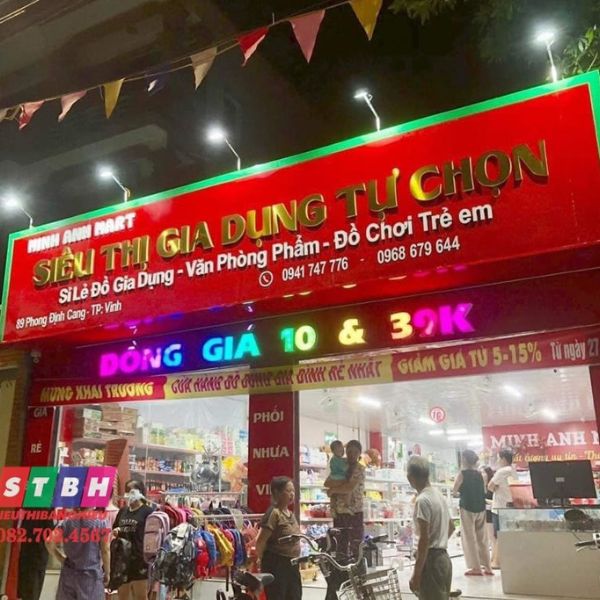 Bảng hiệu đồ gia dụng chữ nổi inox