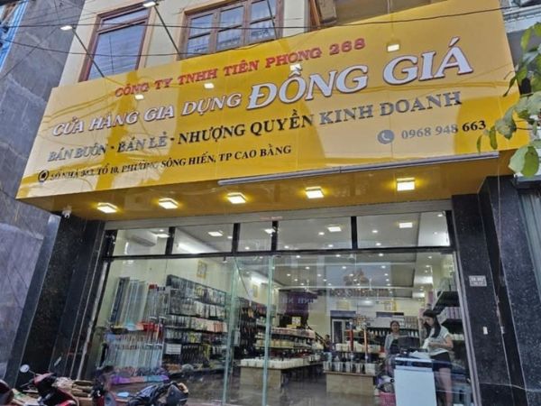 Bảng hiệu cửa hàng đồ gia dụng chất liệu Alu