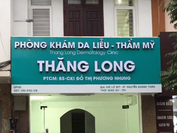 Bảng hiệu phòng khám da liễu Thăng Long