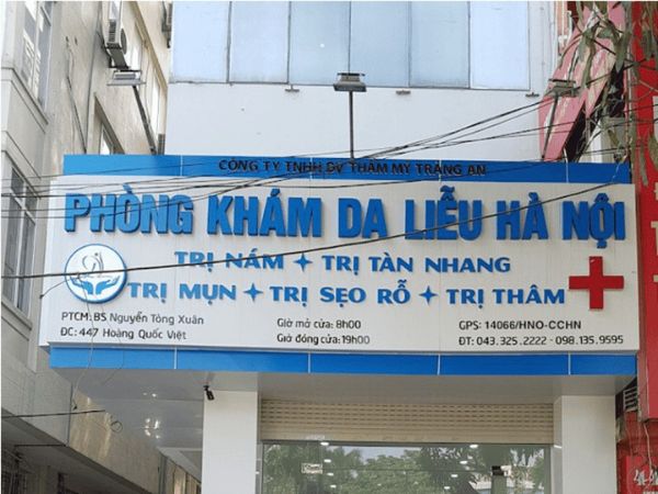 Bảng hiệu phòng khám da liễu Hà Nội