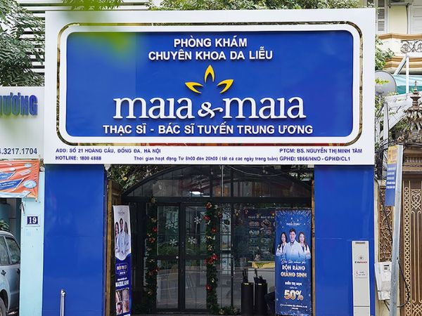 Mẫu bảng hiệu phòng khám da liễu Maia & Maia