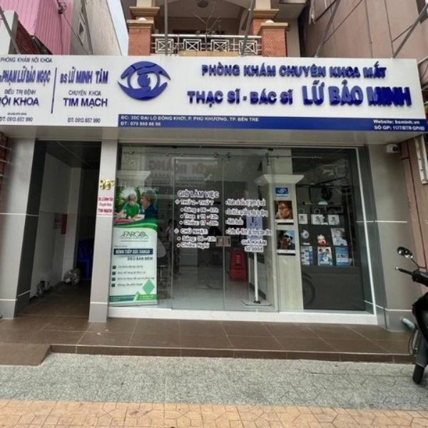 Mẫu bảng hiệu phòng khám mắt Bs. Bảo Minh