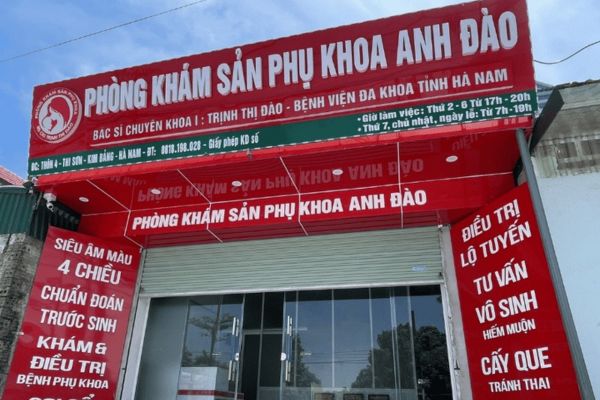 Bảng hiệu phòng khám sản phụ khao Anh Đào