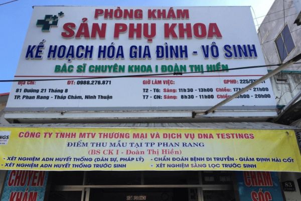 Bảng hiệu phòng khám sản phụ khoa Bs. Hiền