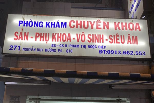 Bảng hiệu hộp đèn LED phòng khám sản phụ khoa