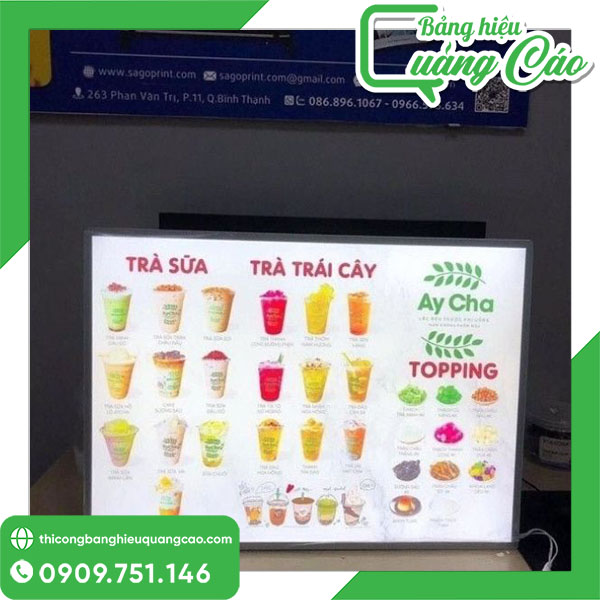 Bảng Menu đèn LED Cao Cấp, Sang Trọng