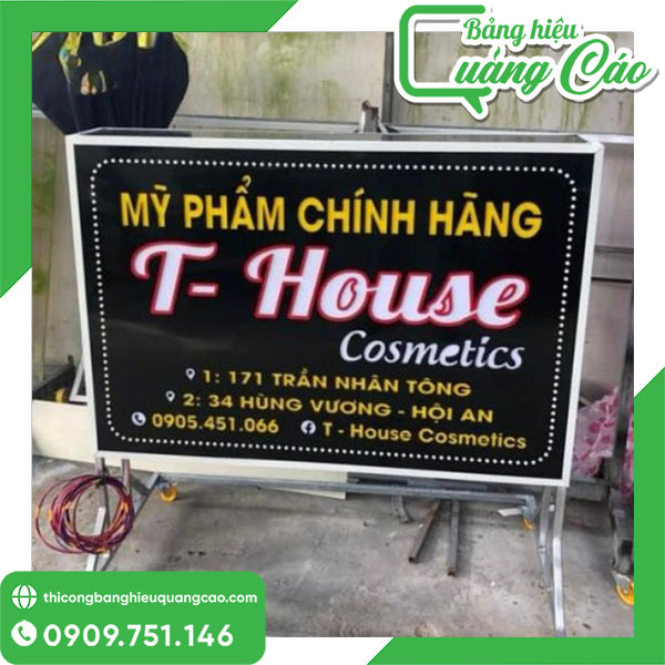 Hộp Đèn Alu Âm Bảng Cao Cấp, Nổi Bật Cửa Hàng Mỹ Phẩm T-House