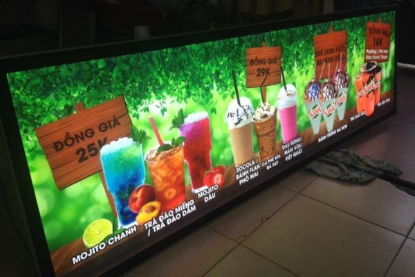 Làm biển hộp đèn siêu mỏng tại TPHCM