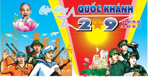 Mẫu backdrop ngày Quốc Khánh 2/9 ấn tượng