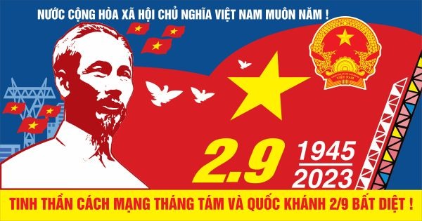 In ấn backdrop 2/9 tại tphcm giá rẻ