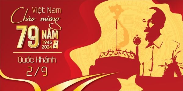Backdrop 2/9 chào mừng ngày Quốc Khánh