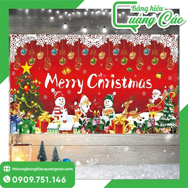 Mẫu backdrop giáng sinh sáng tạo, ấn tượng