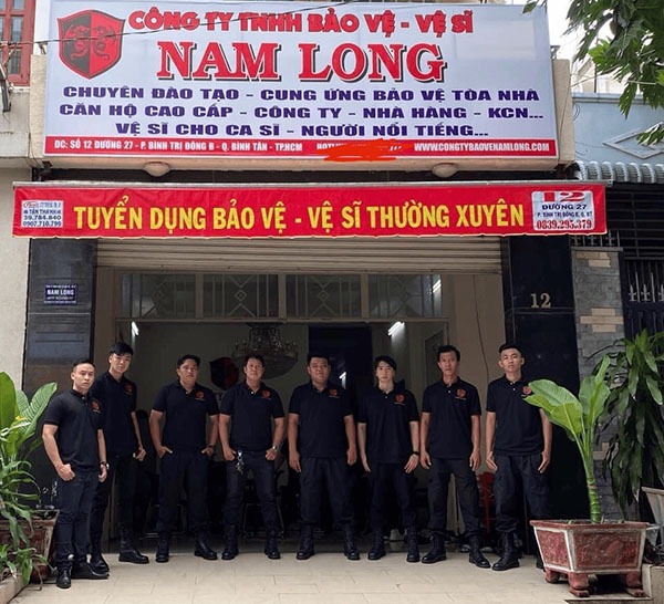 Bảng hiệu công ty bảo vệ in bạt Hiflex Nam Long