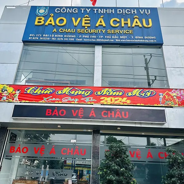 Bảng hiệu công ty bảo vệ Á Châu