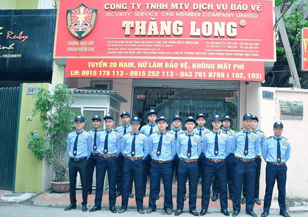 Bảng hiệu công ty bảo vệ Thăng Long chất liệu Alu