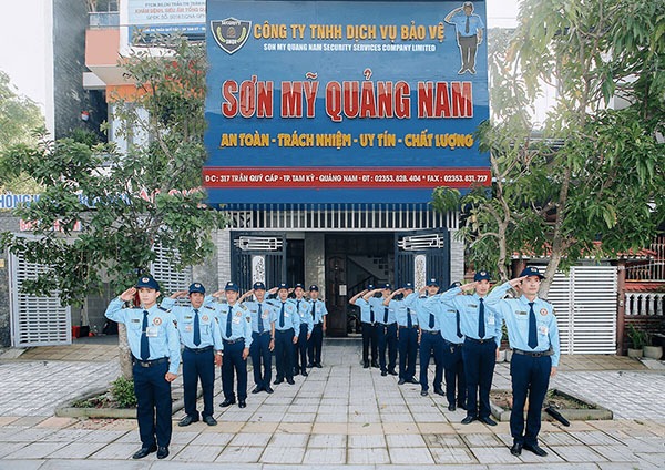 Bảng hiệu công ty bảo vệ Sơn Mỹ Quảng Nam