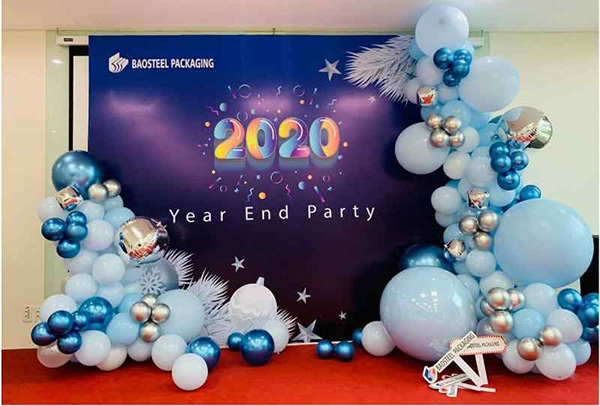 Mẫu backdrop check in Year And Party