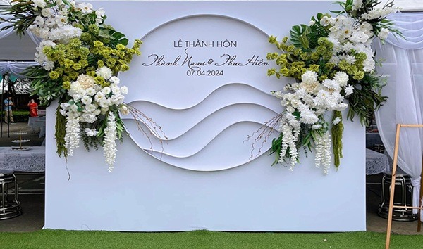 Mẫu backdrop check in đám cưới, đám tiệc