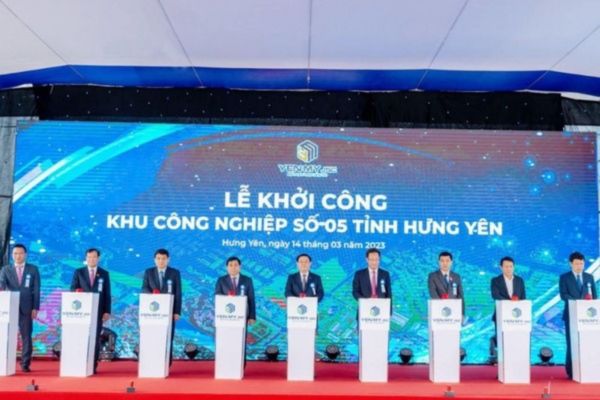 Backdrop lễ khởi công khu công nghiệp