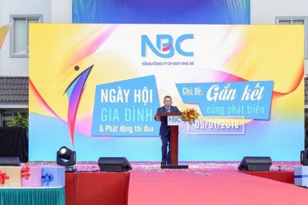 Mẫu backdrop ngày hội gia đình Công ty NBC