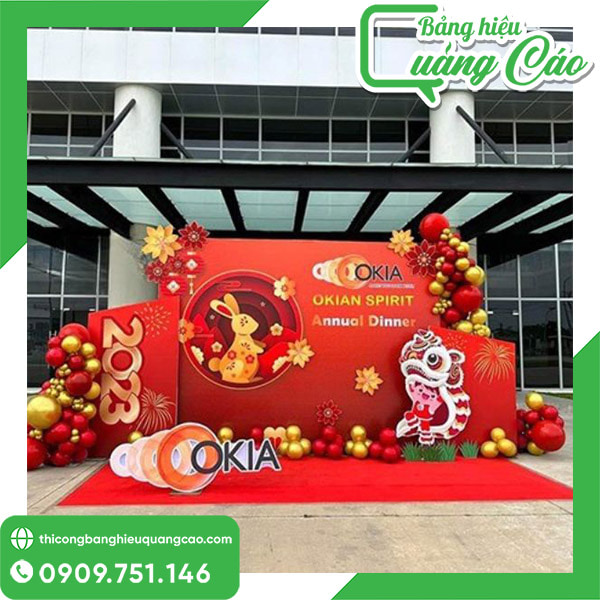 Mẫu backdrop tết phù hợp mọi không gian