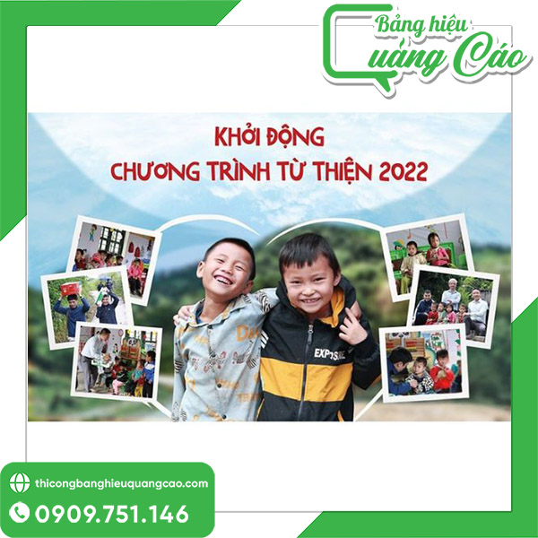 Mẫu backdrop từ thiện đẹp, thông điệp ý nghĩa
