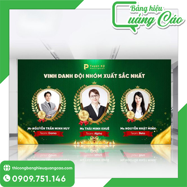 Mẫu backdrop vinh danh cá nhân, tổ chức ấn tượng