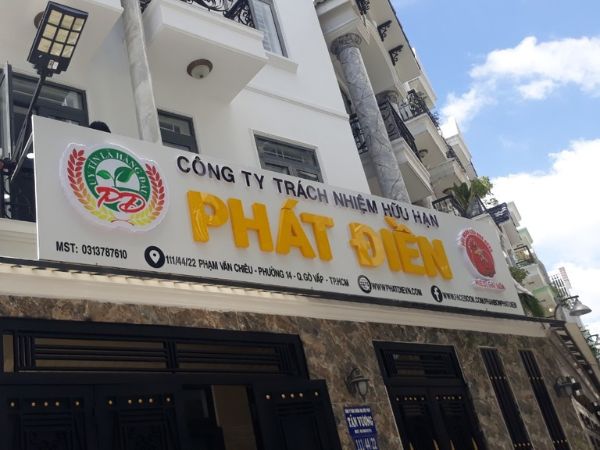 Mẫu bảng hiệu alu chữ nổi công ty Phát Điền